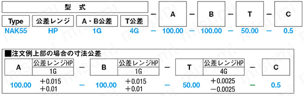 高精度研磨プレート -NAK55/直角度精度0.005/フリーサイズタイプ- 