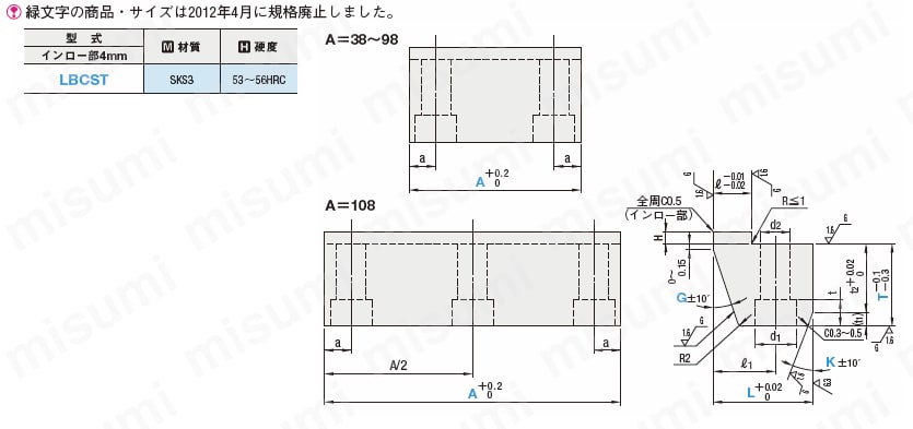 位置決め付ロッキングブロック押え勾配付 -角度(Ｇ)指定タイプ･インロー部4mm-:関連画像