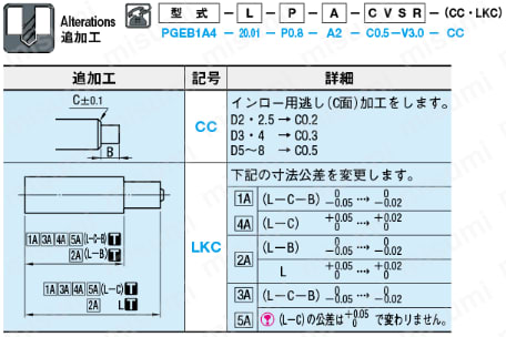 ピンポイントゲートブシュ -電鋳製/内径SR/B寸固定タイプ- 