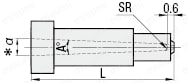 ツバ付きピンポイントゲートブシュ -SKH51/内径SR/小径タイプ-:関連画像