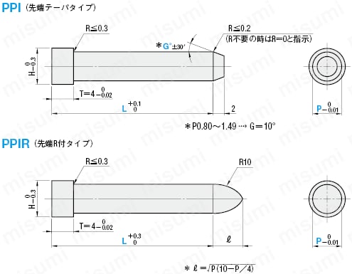 インサート成形用位置決めピン:関連画像