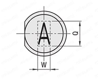 連番指定刻印付ストレートコアピン -凹文字タイプ- 