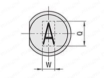 連番指定刻印付ストレートコアピン -凹文字タイプ- 