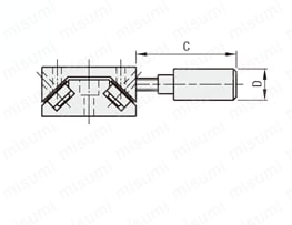 リニアレール アルミ製・ベアリングタイプ/4穴固定タイプ | ミスミ
