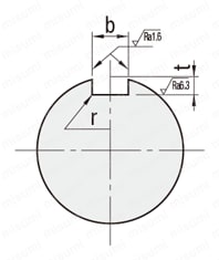回転軸　片端段付タイプ　外形図3