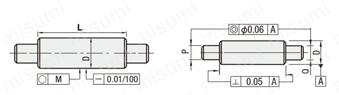 Rotary Shaft - Both Ends Stepped, Dimensional Drawing 2