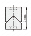 キャッチヤー　Ｖ溝タイプ　　フラットボトム型 外形図