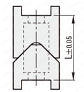 V-Groove Catcher, Plate Holding  Dimensional Drawing