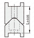 V-Groove Catcher, Plate Holding  Dimensional Drawing