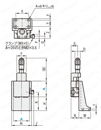 掛軸 XYZ軸ネジ送りステージ（垂直） / TAS-20605L