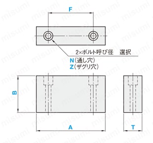 ウレタン・ゴムブロック 外形図
