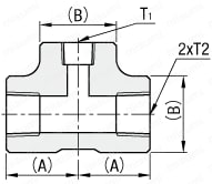 高圧用ねじ込み継手　異径　チーズ：関連画像