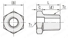 高圧用ねじ込み継手　異径　ブッシング:関連画像
