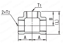低圧用ねじ込み継手　異径　チーズ:関連画像