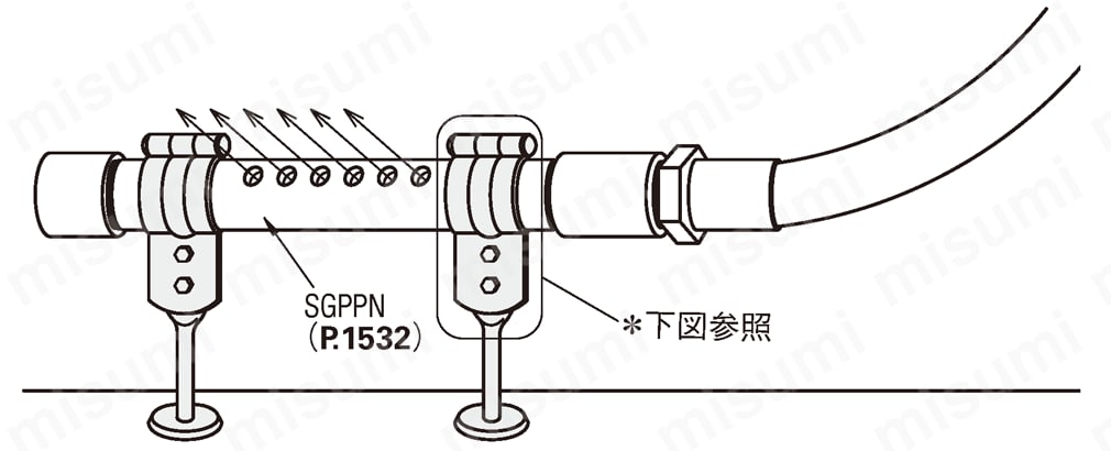配管支持具　Ｔ字型足:関連画像