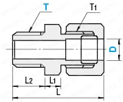 銅管用継手　おねじコネクタ:関連画像