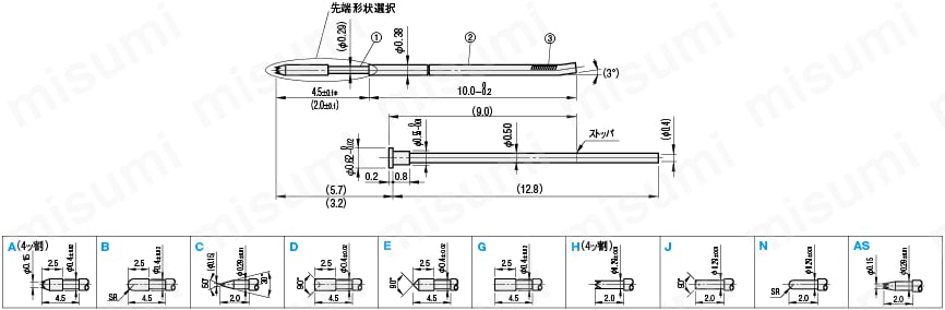コンタクトプローブ/リセプタクル　38シリーズ:関連画像