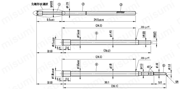 コンタクトプローブ/リセプタクル　120シリーズ:関連画像