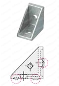 6シリーズ（溝幅8mm）-1列溝用- 片リブブラケット 関連画像2_類似商品
