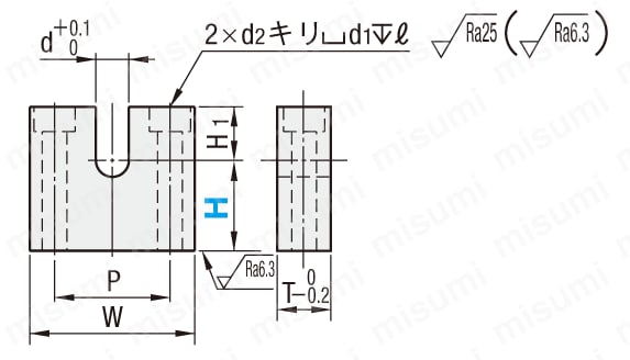 アジャストボルト用ブロック　スタンダードタイプ　　Ｈ寸指定:関連画像