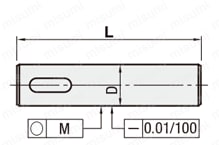 Rotary Shaft - Straight with Keyway   Dimensional Drawing