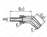 ホース用継手　４５°エルボニップル:関連画像