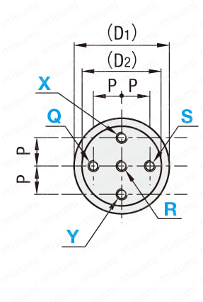 土台付加圧タンク －広口型－ 穴固定タイプ・穴選択タイプ | ミスミ