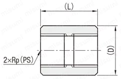 低圧用ねじ込み継手　同径　ソケット（ＰＳねじ）:関連画像