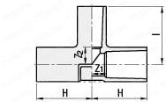 塩ビ継手　ＴＳ　異径チーズ:関連画像