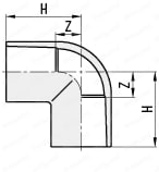 塩ビ継手　９０°エルボ:関連画像