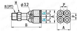 One-Touch Couplings - R (PT), Double Y-Shaped: Related Image