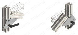 ８シリーズ（溝幅１０ｍｍ）用フリーアングル板金ブラケット 関連画像1_使用例