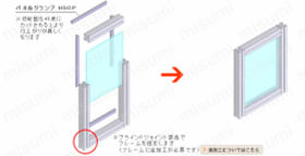 パネルクランプ  関連画像1_取り付け方法