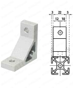 6シリーズ（溝幅8mm）用薄型ブラケット  関連画像5_類似商品