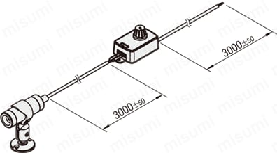 ミスミ LZ31A-120-W LEDスポットライト 電源付き-