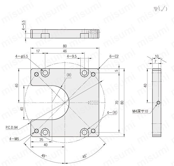 コンベヤ用モータ取付板　MOBP:関連画像