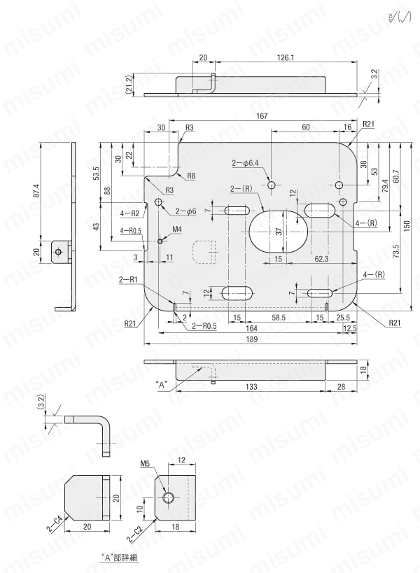 コンベヤ用モータ取付板　MOBP:関連画像