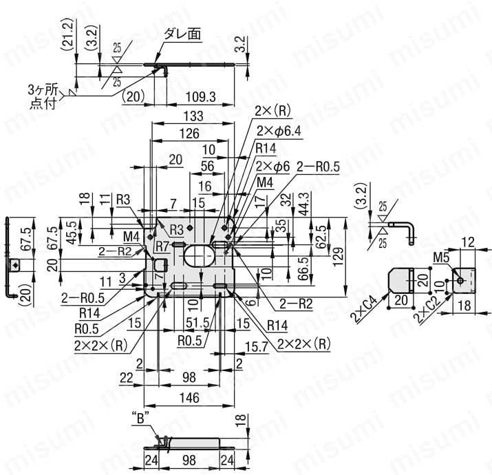 コンベヤ用モータ取付板　MOBP:関連画像