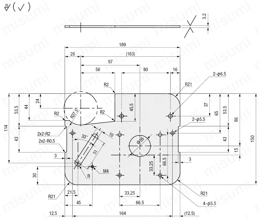 コンベヤ用モータ取付板　MOBP:関連画像