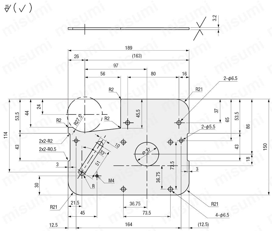 コンベヤ用モータ取付板　MOBP:関連画像