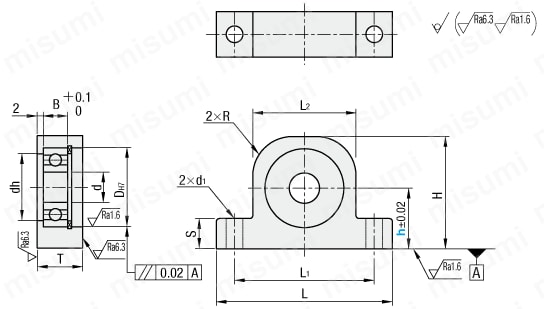 ベアリングホルダセット －T型押出し加工品－ | ミスミ | MISUMI