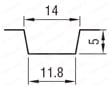 Flat Belts - With Meandering Prevention Profiles, Non-Adhesive: Related Image
