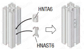 HNTA6-5 | ６シリーズ（溝幅８ｍｍ）用 アルミフレーム用後入れ
