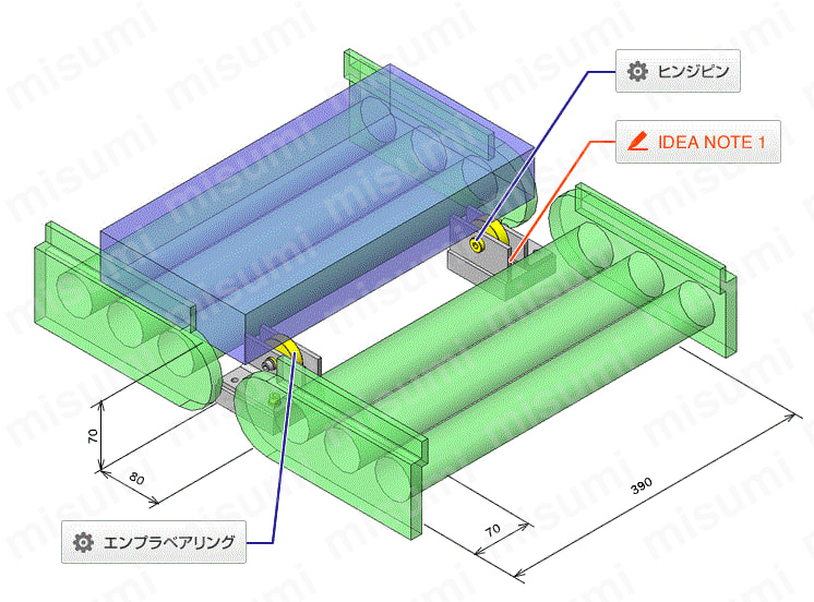 エンプラベアリング　フラットタイプ　ねじ無し 関連画像1_使用方法