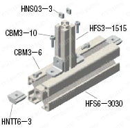 １５ｍｍ角アルミフレーム用ブラケット  関連画像1_使用例