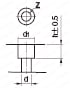 受駒(平面) -ノック穴２つ・通し穴１つタイプ-:関連画像