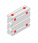 ８シリーズ（溝幅１０ｍｍ）　ブラインドジョイント部品　パラレルジョイントキット 関連画像2_接続方法