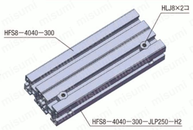 ８シリーズ（溝幅１０ｍｍ）　ブラインドジョイント部品　パラレルジョイントキット 関連画像1_接続方法