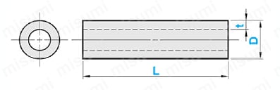 BC6(砲金)　連続鋳造パイプ(WEB掲載品) 外形図01