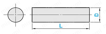 SUS316L　ピーリング丸棒(WEB掲載品) 外形図